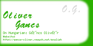 oliver gancs business card